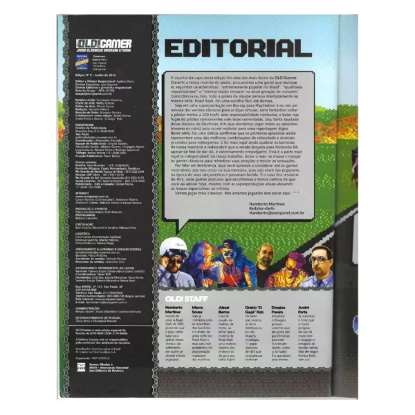 br-11134207-820l4-mqde40zrc3k04c Revista Old Gamer Nº 09 Road Rash & Mega Drive Retrô Usada