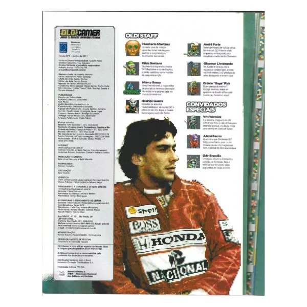 br-11134207-820l9-mqde40zrnc3k68 Revista Old Gamer Nº 05 Ayrton Senna Super Monaco GP II Retrô Usada