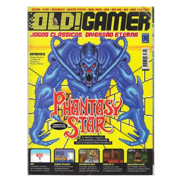br-11134207-820lc-mqdcdvfv3sw3f8 Revista Old Gamer Edição 02 Phantasy Star & Master System Retrô Usada