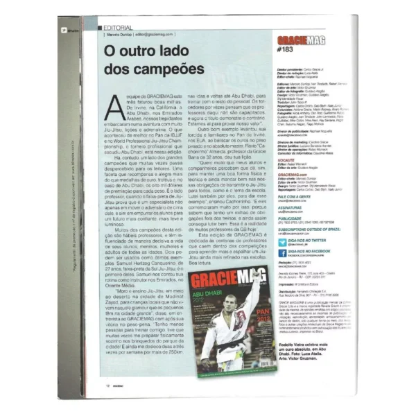 br-11134207-820lg-mqbzqckirksgb4 Revista Graciemag Nº 183 Jiu-Jitsu Pan 2012 Arte Marcial Usada