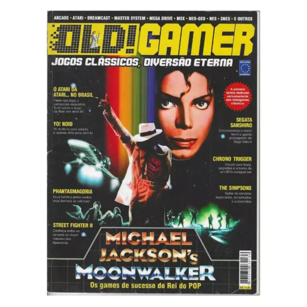 br-11134207-820lr-mqdcdvfrpm9sb2 Revista Old Gamer Edição 01 Michael Jackson Moonwalker Retrô Usada