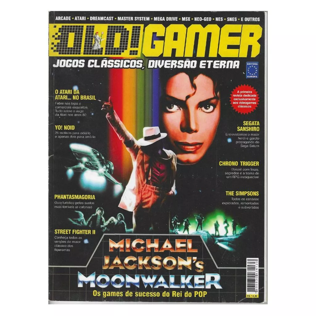 Revista Old Gamer Edição 01 Michael Jackson Moonwalker Retrô Usada