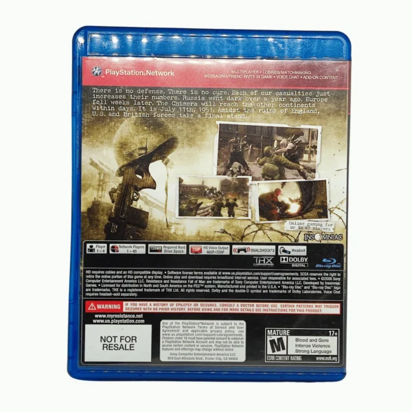 br-11134207-820m5-mpv8fbrdbd3565 Resistance: Fall of Man PS3 Usado Completo Mídia Física Greatest Hits