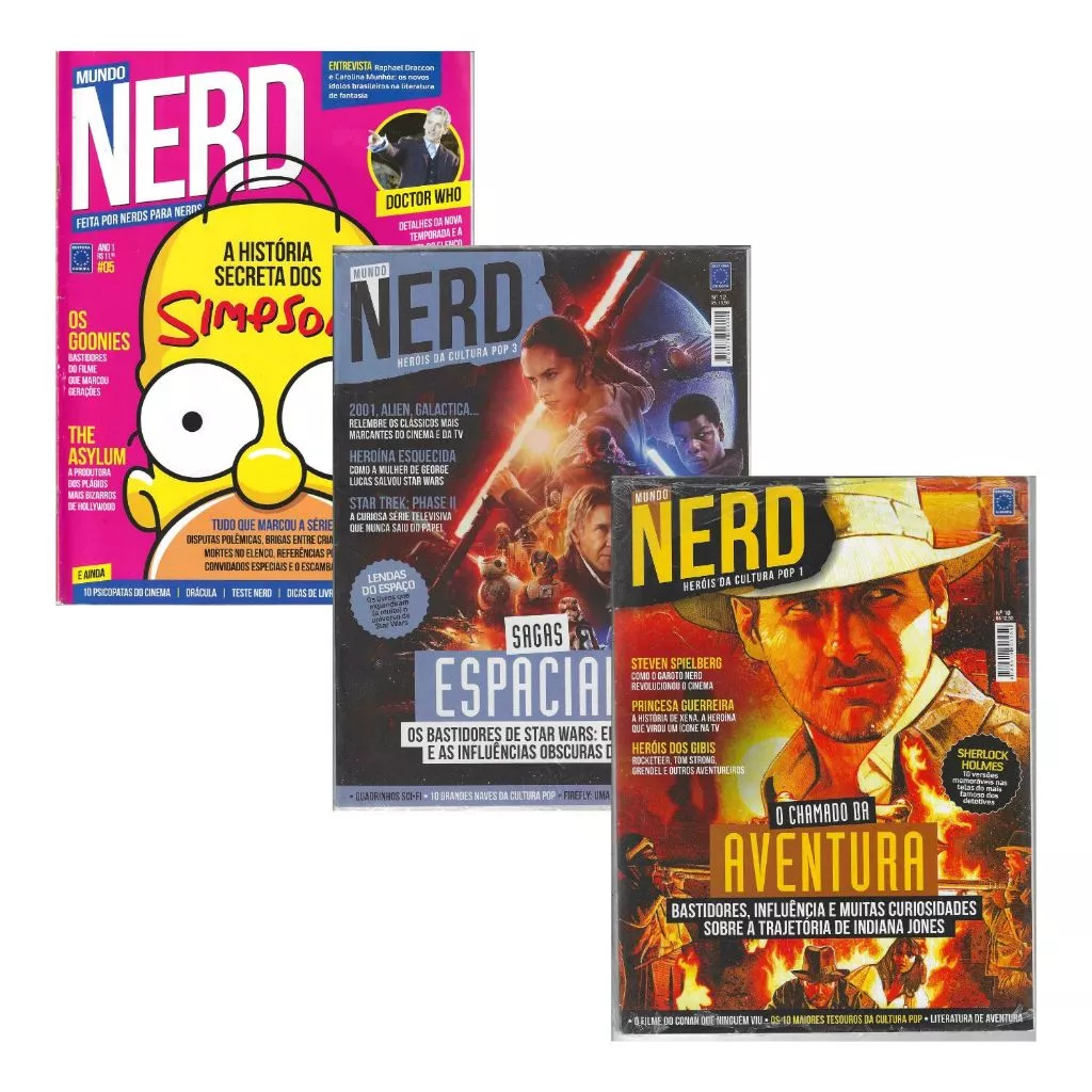 Kit 3 Revistas Mundo Nerd (05, 10 e 12) Novo Lacrado
