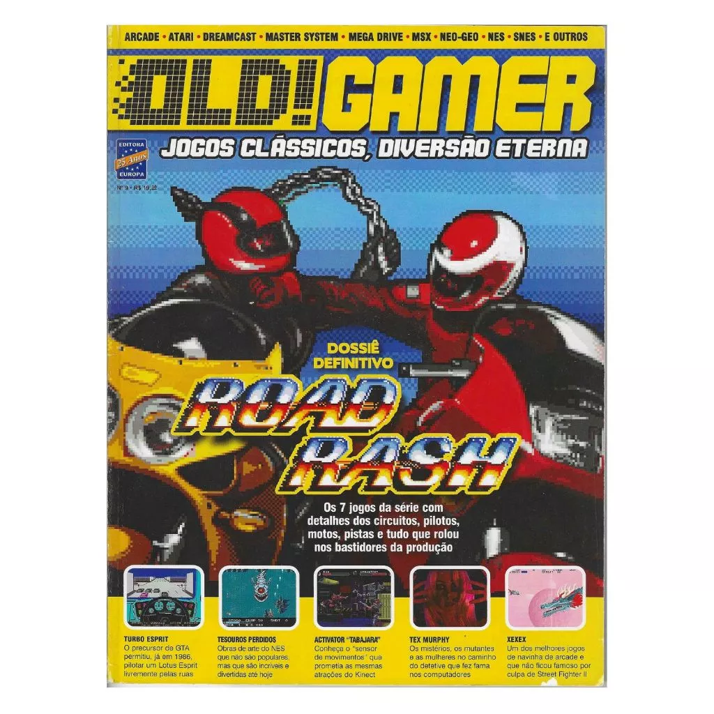 Revista Old Gamer Nº 09 Road Rash & Mega Drive Retrô Usada