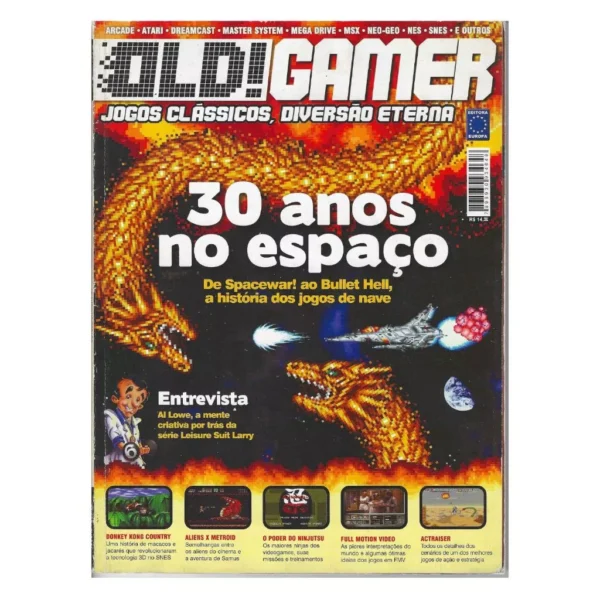 br-11134207-820mb-mqde40zrsydcfc Revista Old Gamer Edição 03 Jogos de Nave & Donkey Kong Retrô Usada